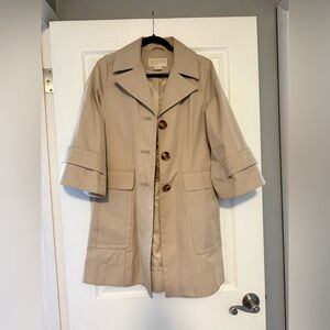 Michael Kors Women’s Lightweight Trench Coat Jacket in Beige